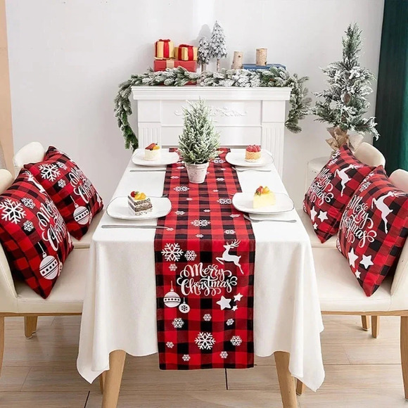 18x18  inch Christmas Decorations Tree Reindeer Pillow Cushion Covers for Sofa - Picture 5 of 7